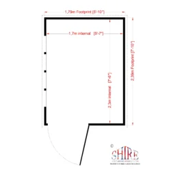 Shire Security Cabin 8x6 Ft Pent Shiplap Wooden Shed With Floor - Assembly Service Included -Outdoor Garden shire security cabin 8x6 ft pent shiplap wooden shed with floor assembly service included5019804122172 04t