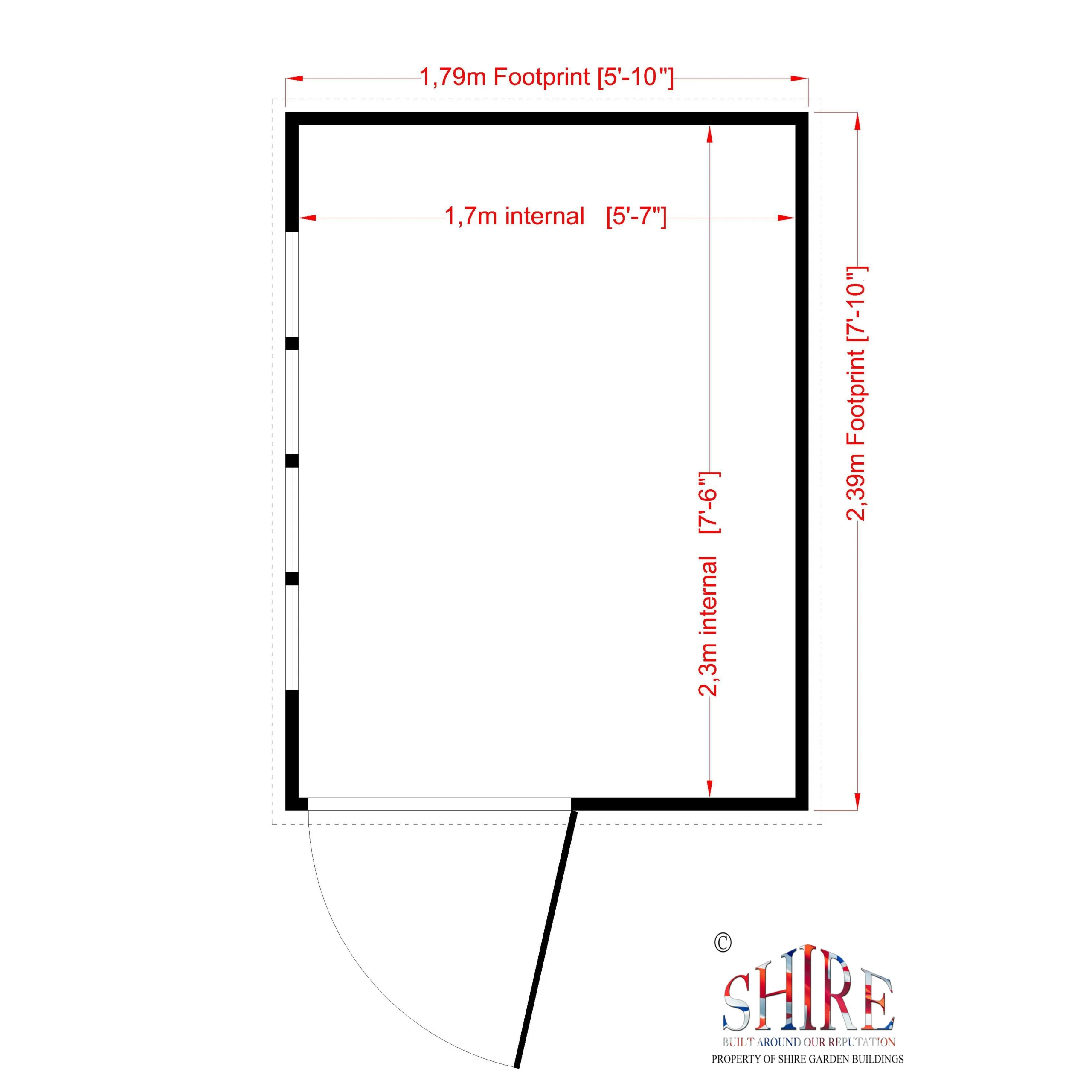 Shire Security Cabin 8x6 Ft Pent Shiplap Wooden Shed With Floor 6 Shire Security Cabin 8x6 Ft Pent Shiplap Wooden Shed With Floor - Image 4