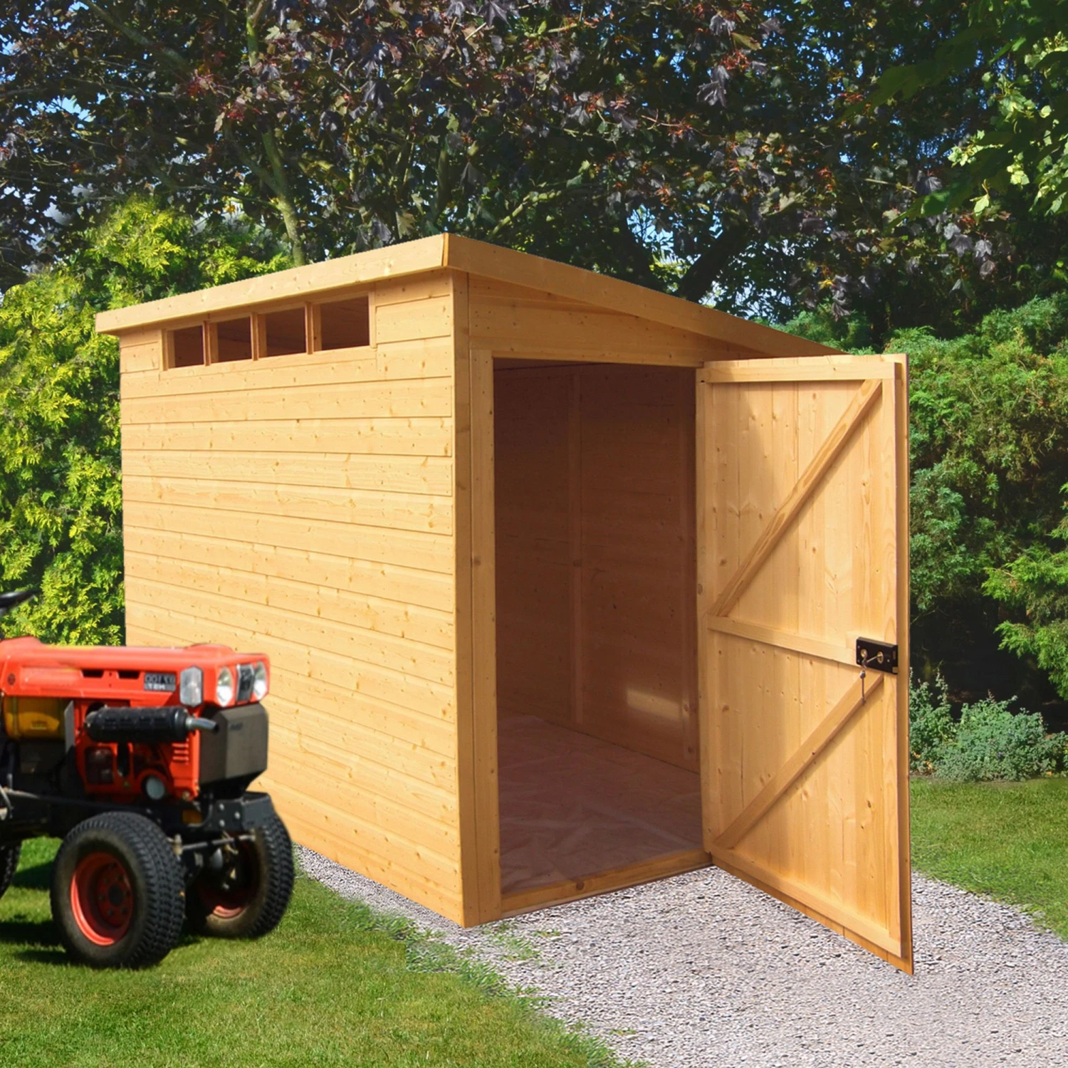 Shire Security Cabin 8x6 Ft Pent Shiplap Wooden Shed With Floor 5 Shire Security Cabin 8x6 Ft Pent Shiplap Wooden Shed With Floor - Image 3
