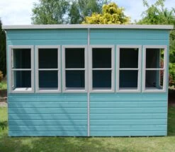 Shire Sun 10x10 Glass Pent Shiplap Wooden Summer House - Base Not Included -Outdoor Garden shire sun 10x10 glass pent shiplap wooden summer house base not included5019804112067 10i bq