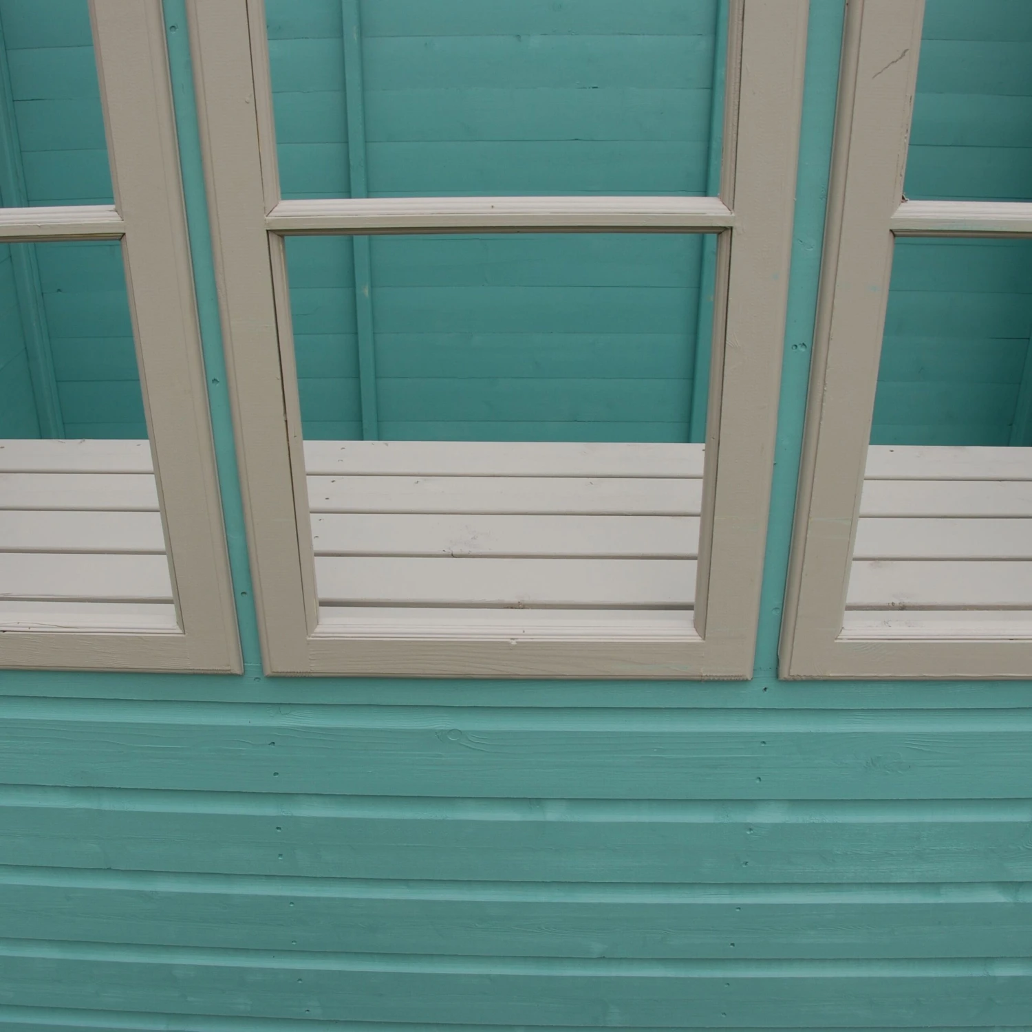 Shire Sun 8x6 Glass Pent Shiplap Wooden Summer House - Base Not Included 4 Shire Sun 8x6 Glass Pent Shiplap Wooden Summer House - Base Not Included - Image 2