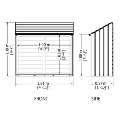 Shire Wooden 5x2 Log Store -Outdoor Garden shire wooden 5x2 log store5060490130347 01t bq