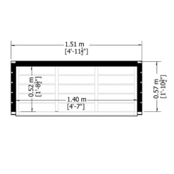 Shire Wooden 5x2 Log Store -Outdoor Garden shire wooden 5x2 log store5060490130347 02t bq