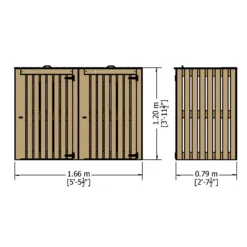 Shire Wooden Bin Storage 8 Shire Wooden Bin Storage -Outdoor Garden shire wooden bin storage5060490133256 01t bq