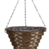 Smart Garden Faux Rattan Brown Cone Plastic Hanging Basket, 34cm -Outdoor Garden smart garden faux rattan brown cone plastic hanging basket 34cm5050642029483 01c bq