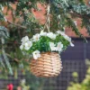 Smart Garden White Flower Basket Artificial Topiary -Outdoor Garden smart garden white flower basket artificial topiary5050642052535 01i bq