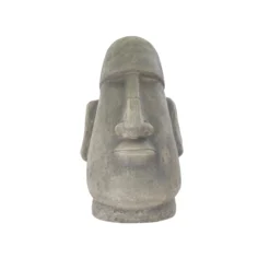 Terrastyle Grey Easter Island Head Garden Ornament (H)41.5cm -Outdoor Garden terrastyle grey easter island head garden ornament h 41 5cm5021346520200 36c bq