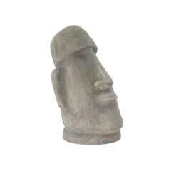 Terrastyle Grey Easter Island Head Garden Ornament (H)41.5cm -Outdoor Garden terrastyle grey easter island head garden ornament h 41 5cm5021346520200 37c bq