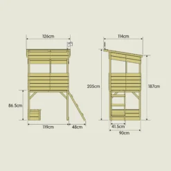 TP Toys 5.5x8 Treetops Wood Tower Playhouse Assembly Required 17 TP Toys 5.5x8 Treetops Wood Tower Playhouse Assembly Required -Outdoor Garden tp toys 5 5x8 treetops wood tower playhouse assembly required5021854903540 01t bq
