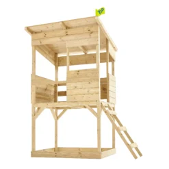 TP Toys 8x7 Tree Top Timber Tower Slide Playhouse Assembly Required -Outdoor Garden tp toys 8x7 tree top timber tower slide playhouse assembly required5021854803543 01c bq