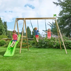 TP Toys Multi Double Green & Wood Swing & Slide (L) 2760mm X (W) 2810mm 14 TP Toys Multi Double Green & Wood Swing & Slide (L) 2760mm X (W) 2810mm -Outdoor Garden tp toys multi double green wood swing slide l 2760mm x w 2810mm5021854901492 01i bq