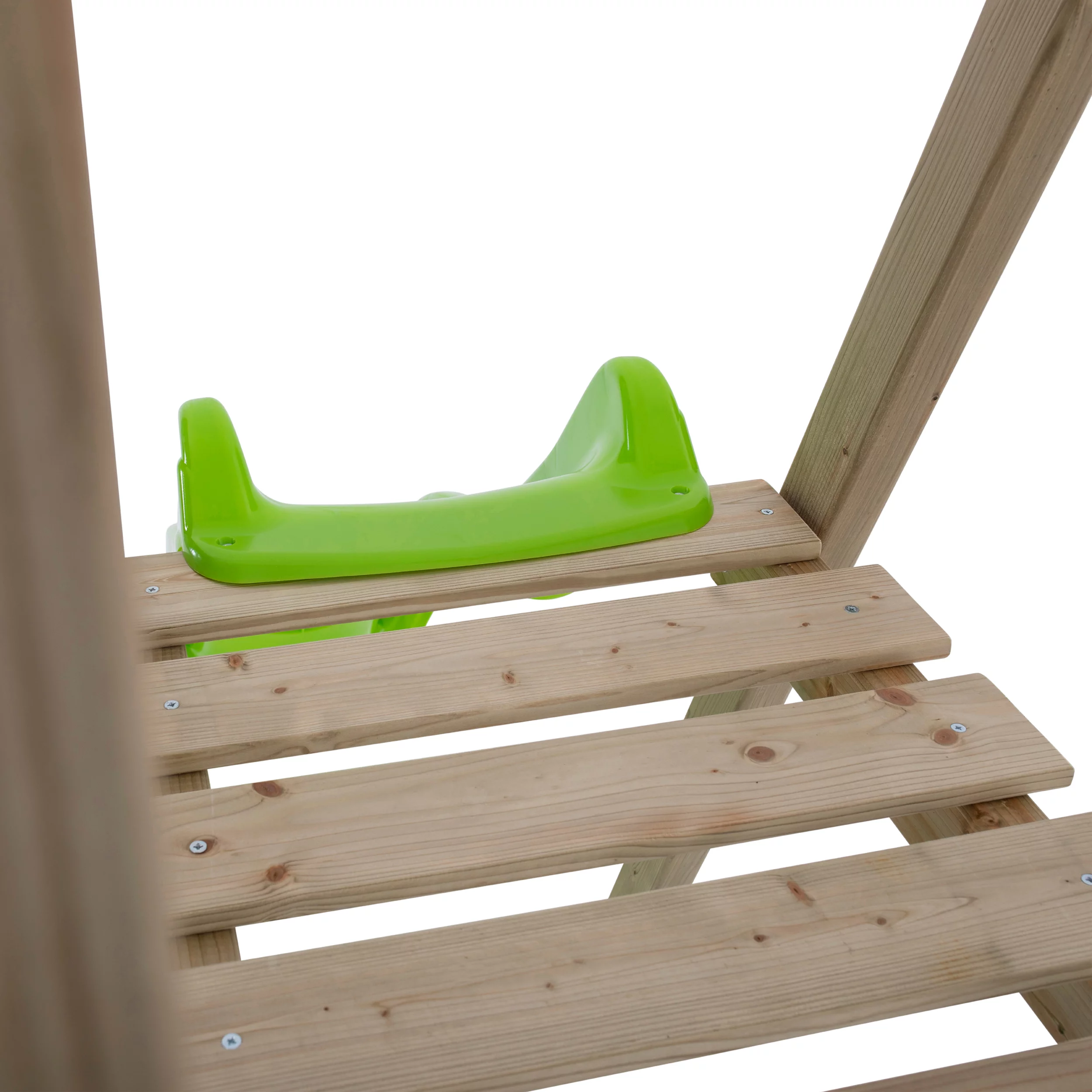 TP Toys Multi Double Green & Wood Swing & Slide (L) 2760mm X (W) 2810mm 4 TP Toys Multi Double Green & Wood Swing & Slide (L) 2760mm X (W) 2810mm - Image 2