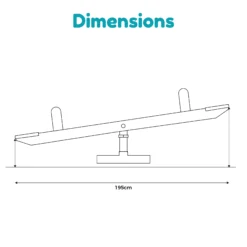 TP Toys Natural Garden Seesaw -Outdoor Garden tp toys natural garden seesaw5021854101403 01t bq
