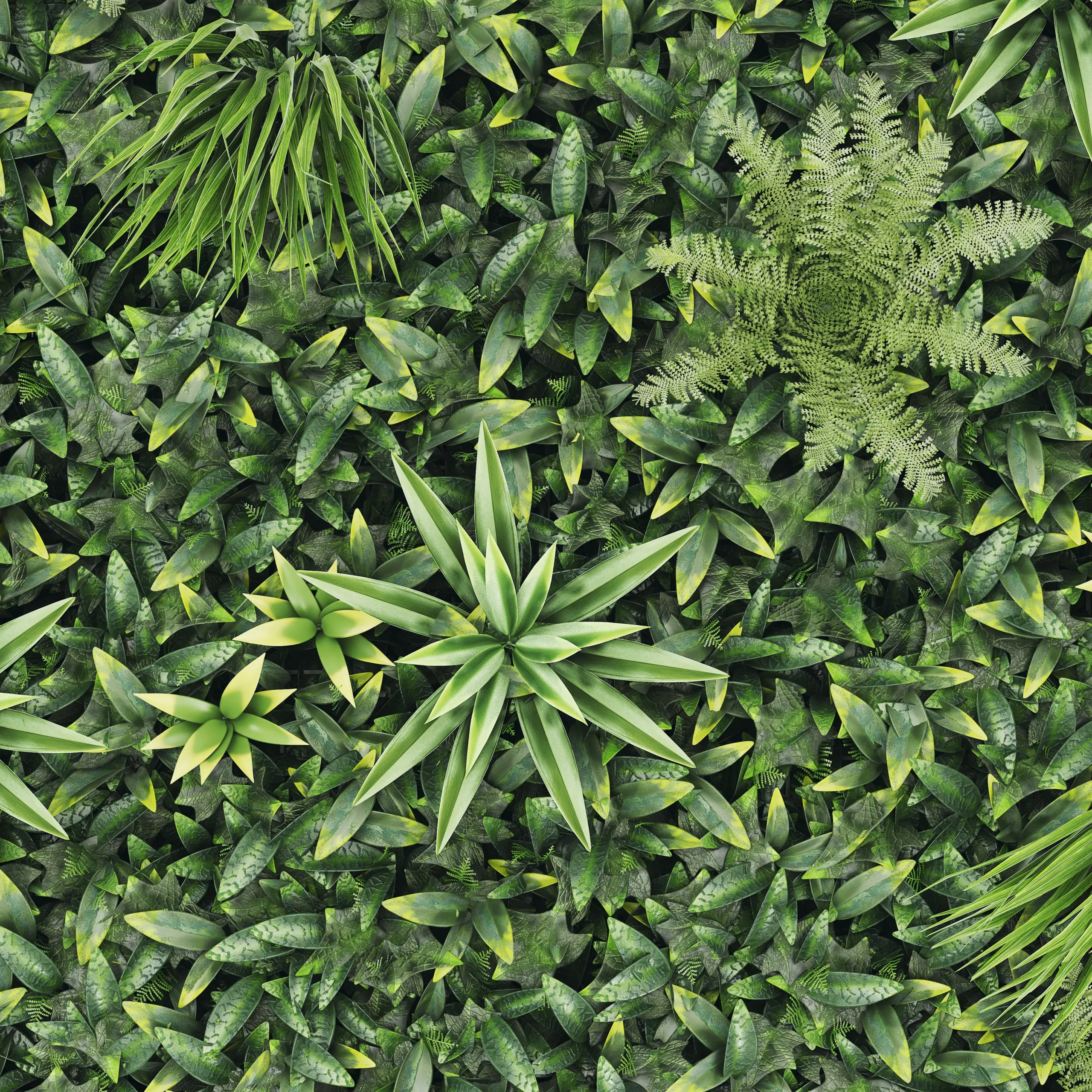 Vertical Square Artificial Plant Wall, (H)1m (W)1m 5 Vertical Square Artificial Plant Wall, (H)1m (W)1m - Image 3