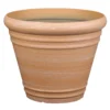 Verve Piave Terracotta Polypropylene (PP) Round Plant Pot (Dia)45cm -Outdoor Garden verve piave terracotta polypropylene pp round plant pot dia 45cm5059340327822 02c