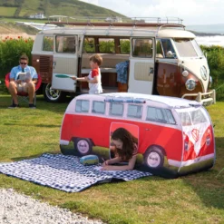 Volkswagen Red Camper Van Pop Up Tent -Outdoor Garden volkswagen red camper van pop up tent5031470224868 08i bq