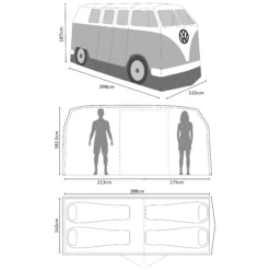 Volkswagen Red Camper Van Quick Pitch Tent -Outdoor Garden volkswagen red camper van quick pitch tent5031470224820 04t bq